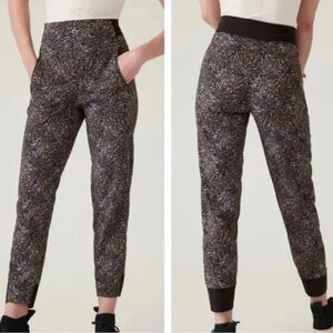Athleta Black Jogger Track Pants with Elastic Waistband